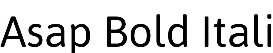 Asap Bold Italic Yazı tipi ücretsiz indir